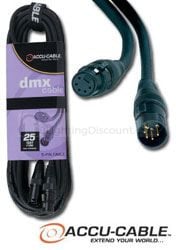 25 FOOT, 5 PIN DMX CABLE