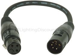 5P MALE XLR TO 3P FEMALE XLR