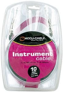 10'INSTRUMENT CABLE,1/4"MONO M