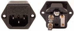 Inno Beam LED - Ac Socket & Fuse Holder Assembly Z-500/COM